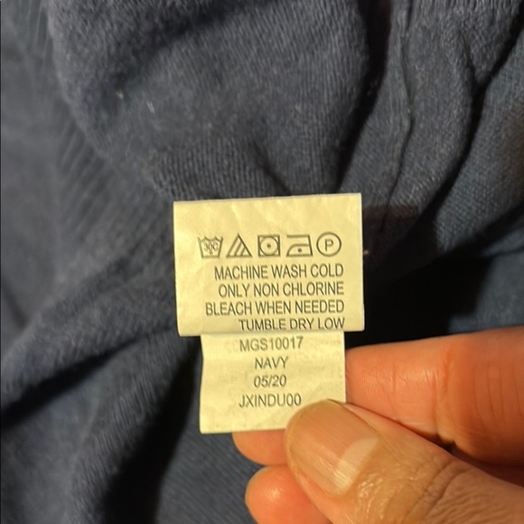 Hawker Rye Blue Zip Up Sweater with Stand-Up Collar - Picture 7 of 7